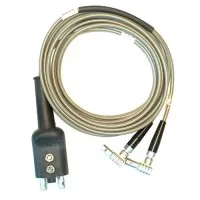 Waygate Krautkramer 022-509-821 RG174  Dual Lemo 00 Right Angle to Double Plug Dual Lemo 00,  6ft Cable