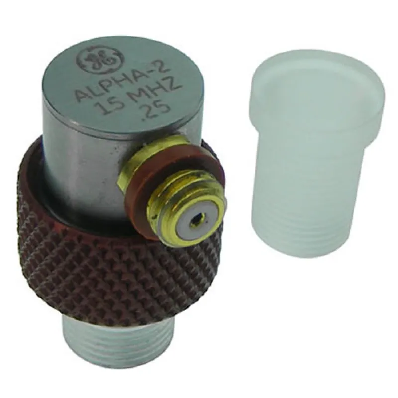 Waygate Technologies ALPHA-2 DFR [113-527-660] Standard Delay Line Probe, 15 MHz, 0.3 Inch Contact Diameter. Contact Probe Requires C-604 Cable