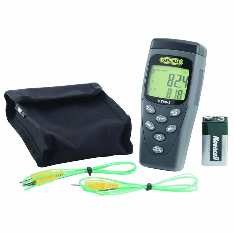 General Tools DT802 [DT802]  Type K/J Dual-Channel Thermocouple Thermometer -328° to 2498°F (-200° to 1370°C)