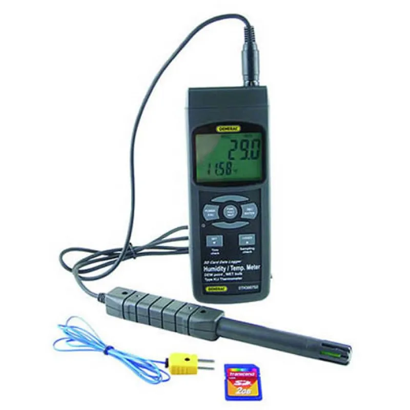 General Tools DTH3007SD [DTH3007SD] Calibratable Datalogging Temperature and Humidity Meter, 32° to 122°F (0° to 50°C),  5 to 95% RH, Excel-formatted SD Card