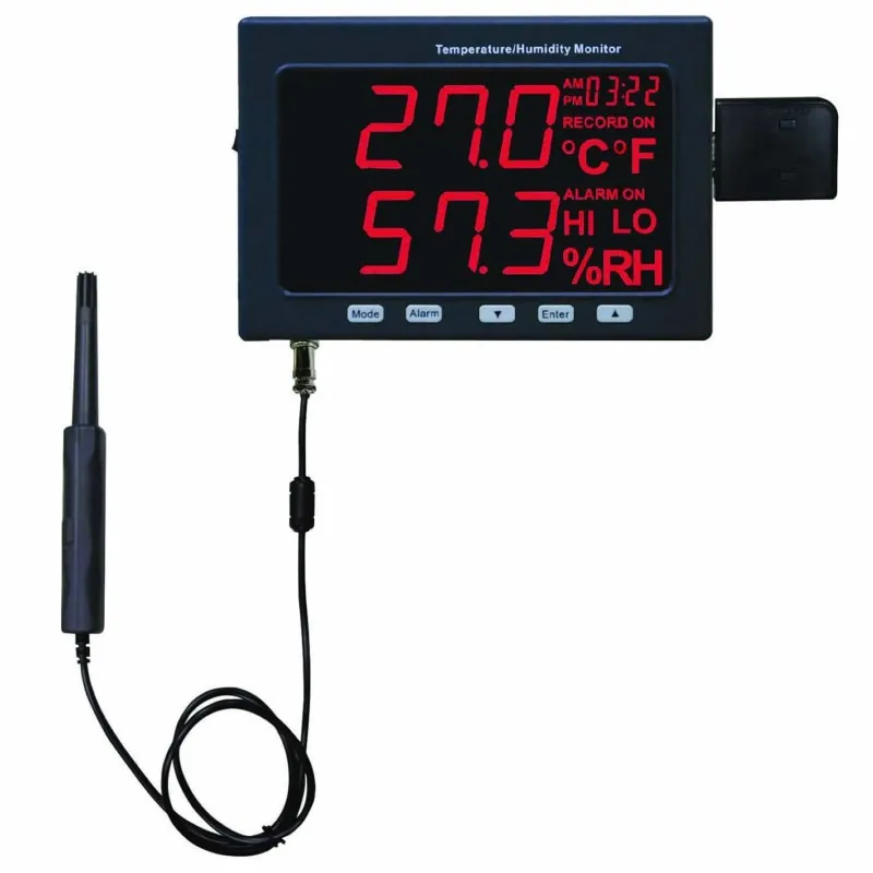 General Tools LRTH185DL1 [LRTH185DL1] Datalogging Temperature and Humidity Monitor with Remote Probe,-4° to 140°F (-20° to 60°C), 5 to 95% RH