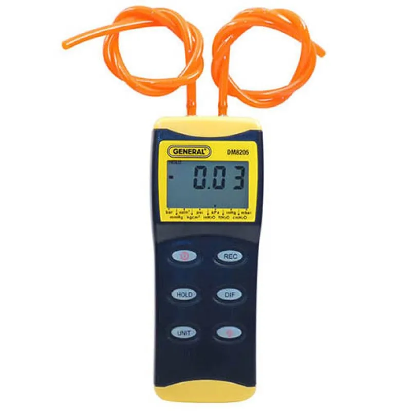 General Tools DM8205 [DM8205] Digital Manometer with 36" Tubing; 0 to 5 PSI