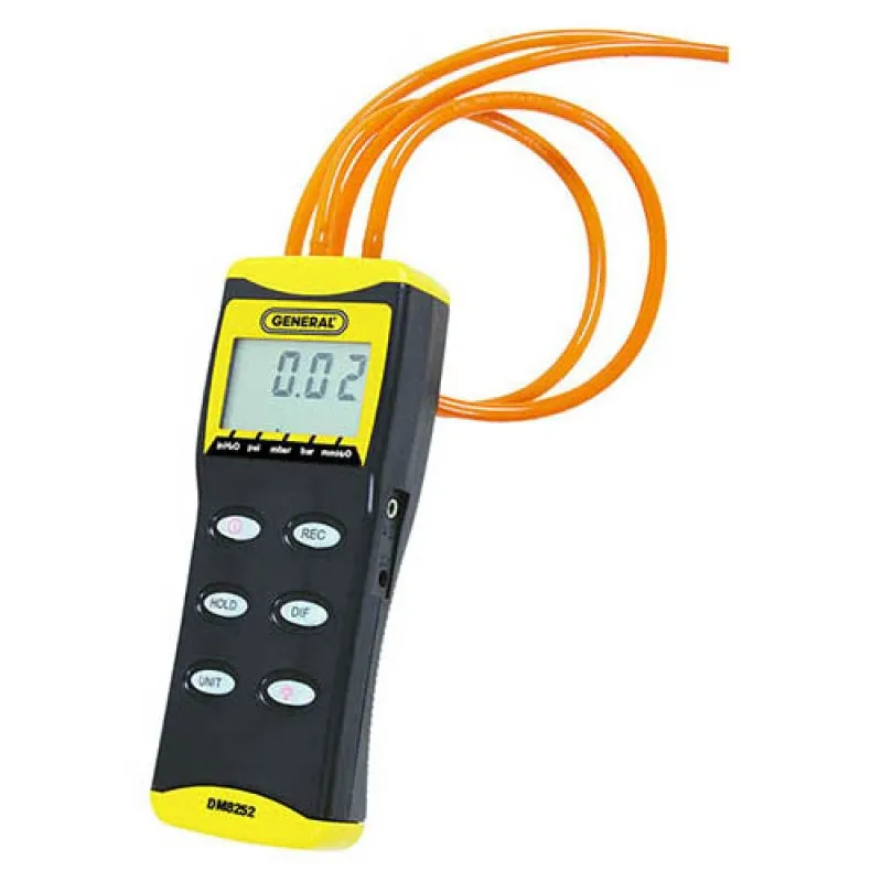 General Tools DM8252 [DM8252] Precision High Resolution Digital Manometer, 0 to 2 psi