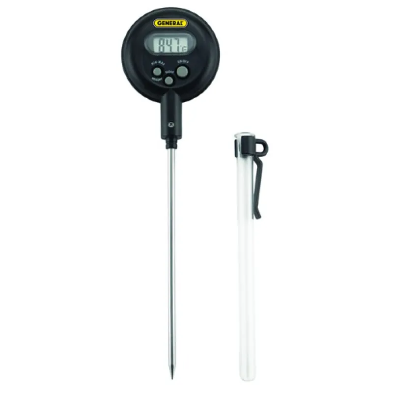 General Tools DPT392FC Water Resistant Digital Stem Thermometer 14° to 392°F (-10° to 200°C)