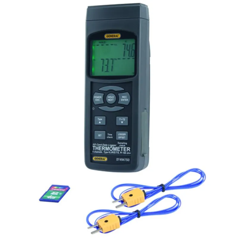 General DT4947SD [DT4947SD] Digital K Type Thermometer with 4 Channels, and SD Card Capability