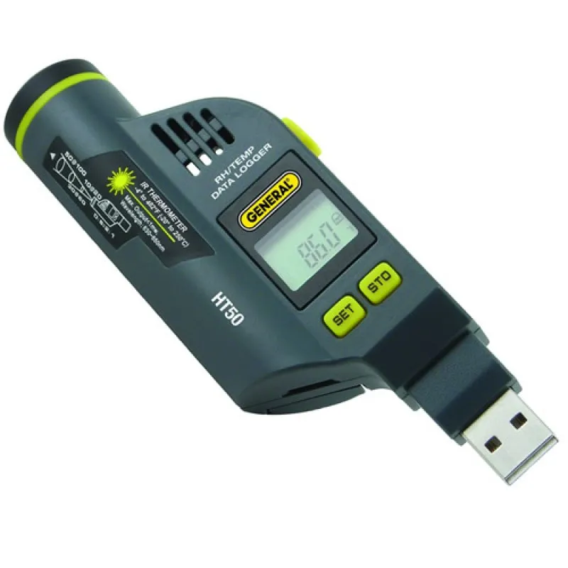 General Tools HT50 [HT50] USB RH/Temperature Data Logger with LCD & Ir Thermometer