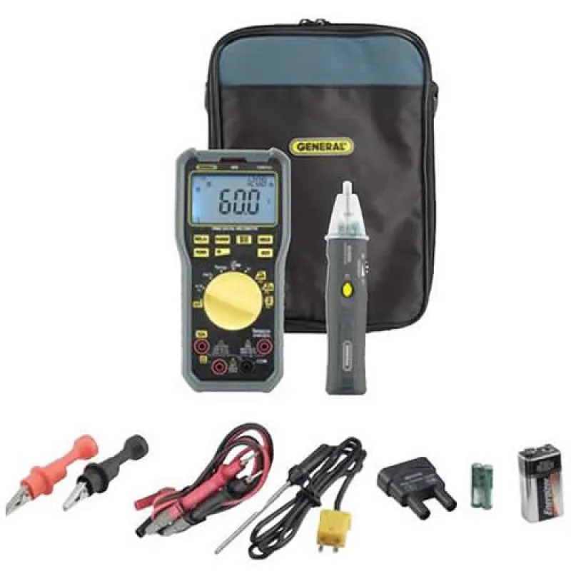 General Tools KT550 True-RMS Industrial Multimeter Test Kit