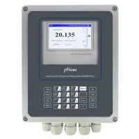 Gentos pFlow D348D Plus Transit Time Multipath Ultrasonic Flowmeter w/ Temperature Transducer: -40℃~80℃ (-40℉~176℉), Range 4in to 200in (100mm~5000mm)