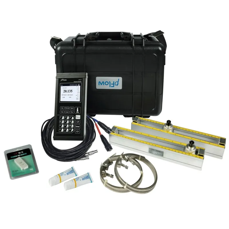 Gentos pFlow P117 Portable Battery Powered Ultrasonic Flowmeter, Pipe size: DN25 to DN1200 (1in to 48in)