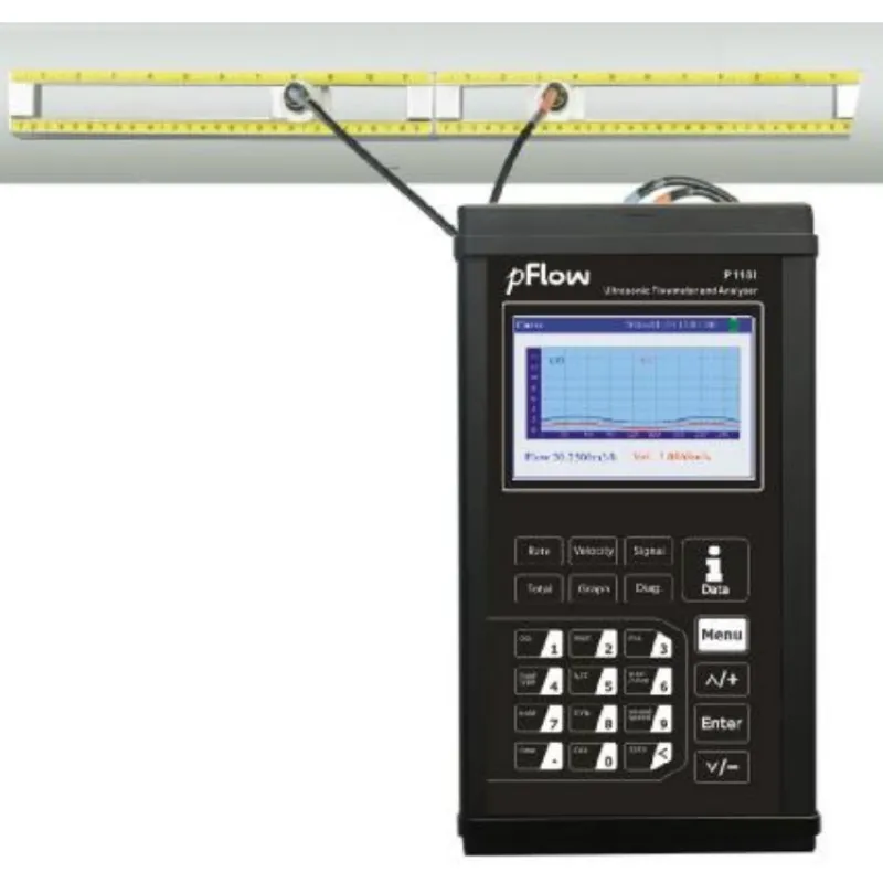 Gentos pFlow P118i Handheld Ultrasonic Flowmeter For Irrigation 1in to 240in (25 to 6000mm)