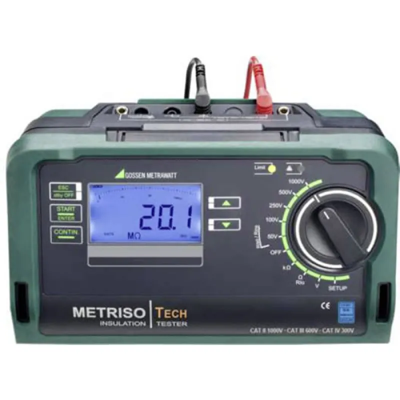Gossen Metrawatt METRISO TECH [M550P] 50V / 100V / 125V / 250V / 400V / 500V / 1000V Insulation And Resistance Tester
