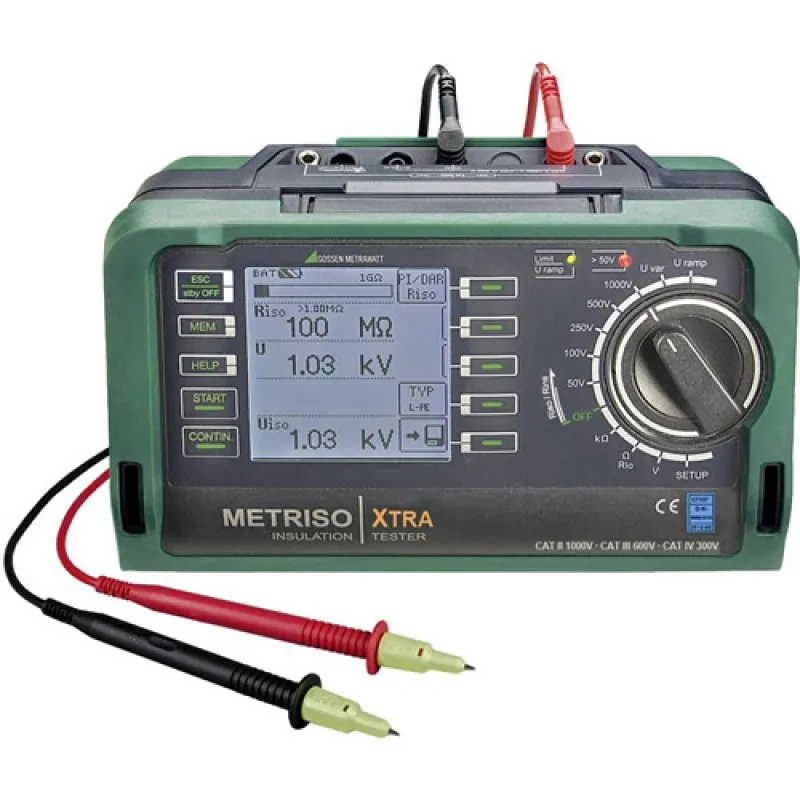 Gossen Metrawatt METRISO XTRA [M550S] 50V / 100V / 250V / 500V / 1000V Insulation and Resistance Tester