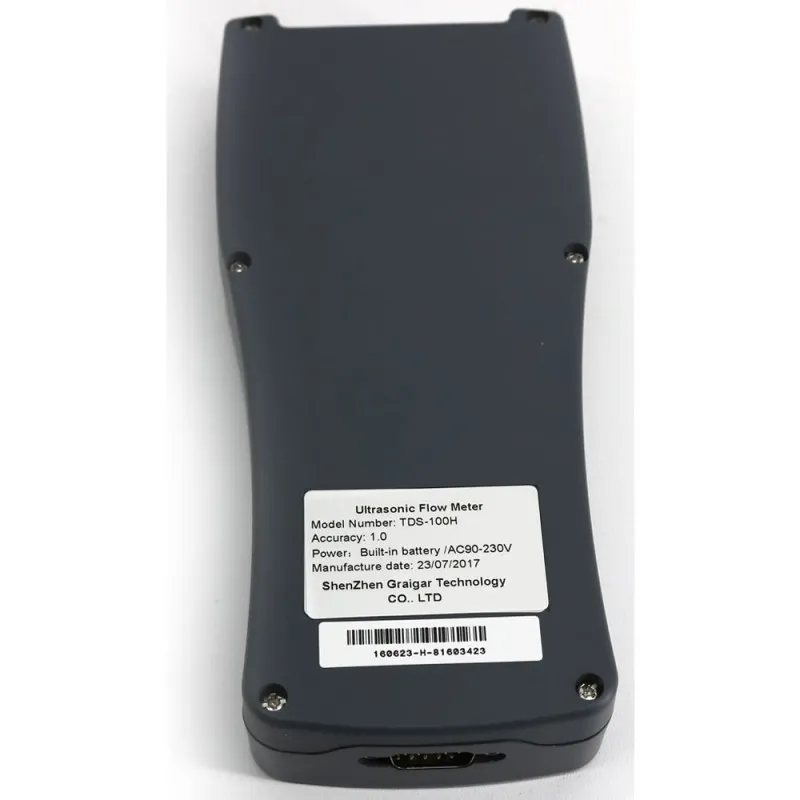 Graigar TDS-100M [TDS-100H-S2] Digital Ultrasonic Flow Meter with S2 Transducer For Pipe Size DN15 to DN100 (1/2 to 6 Inch)