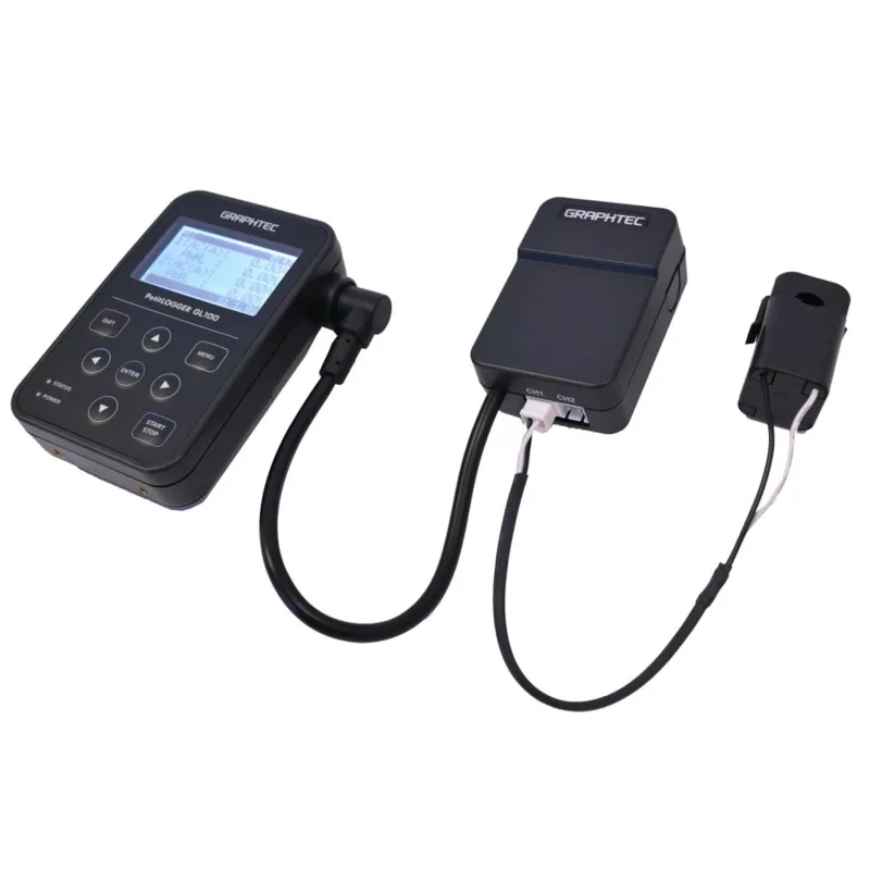 Graphtec GL100 [GL100-N-DPA-AC50A] Data Logger with AC Current Sensor with Max 50A Current Sensor