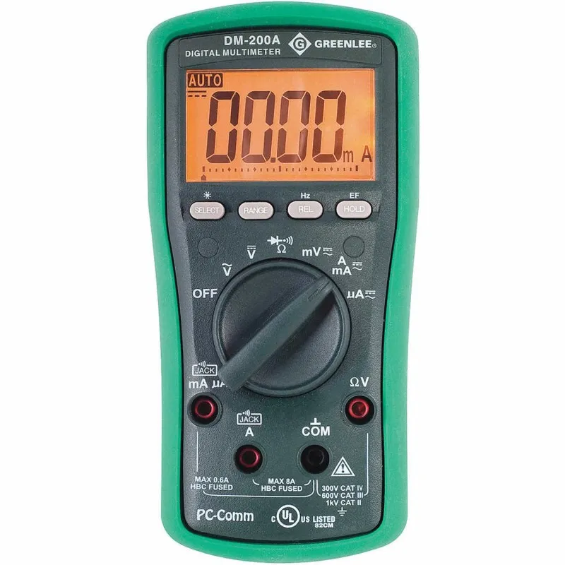 Greenlee DM200A [DM-200A] Compact 1000V AC/DC DMM Digital Multimeter