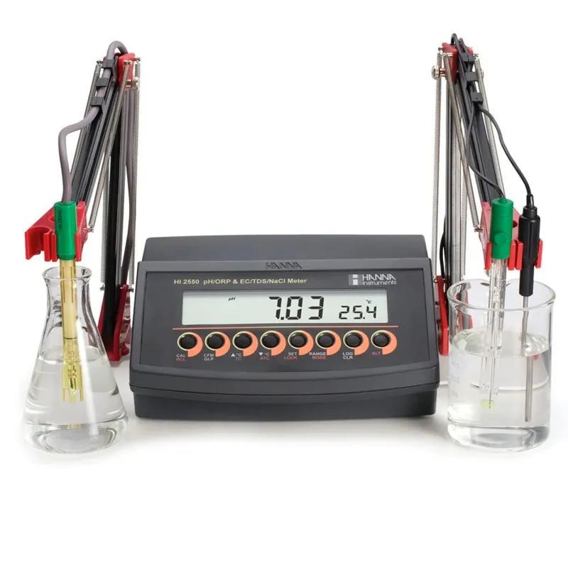 HANNA Instruments HI-2550 [HI2550] Multiparameter pH / mV/ ISE / EC/ TDS / Salinity Benchtop Meter