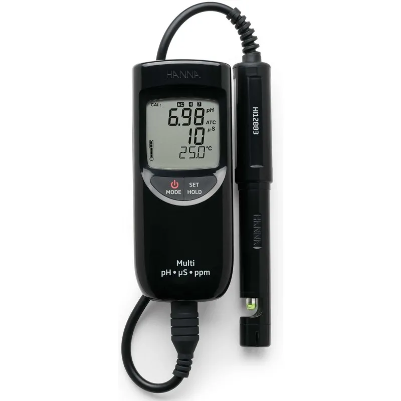 HANNA Instruments HI-991300 [HI991300] Portable Waterproof pH / EC / TDS Meter (Low Range)