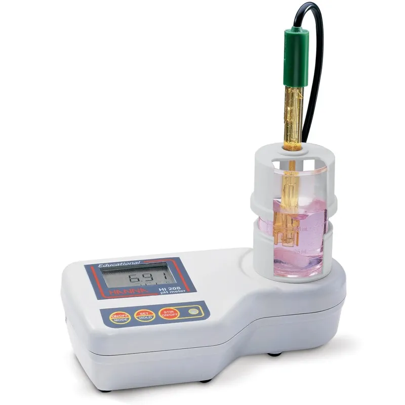 HANNA Instruments HI-208 [HI208-02] Education pH Benchtop Meter with Built-In Magnetic Stirrer