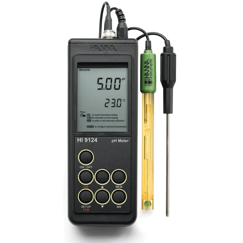 HANNA Instruments HI-9124 [HI9124] Handheld pH Meter with Enhanced Design