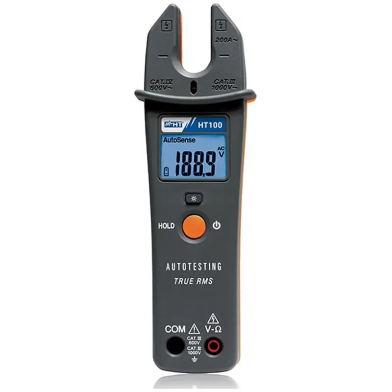HT Instruments HT100 [HP000100] 200A AC TRMS Clamp Meter with Open Jaws
