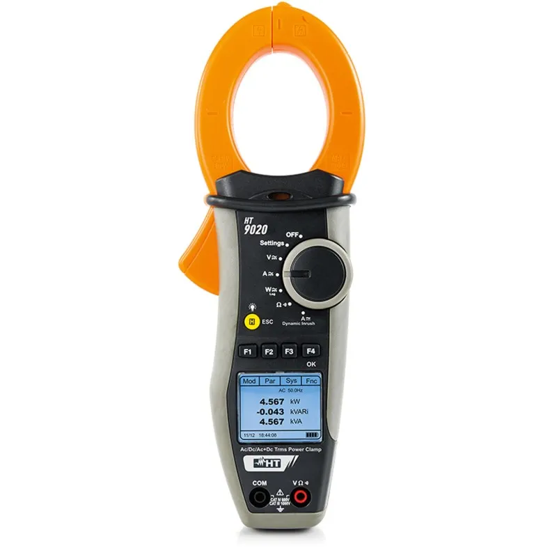 HT Instruments HT9020 [HP009020] 1000A AC/DC Professional Clamp-On Power Quality Analyzer with DYNAMIC INRUSH