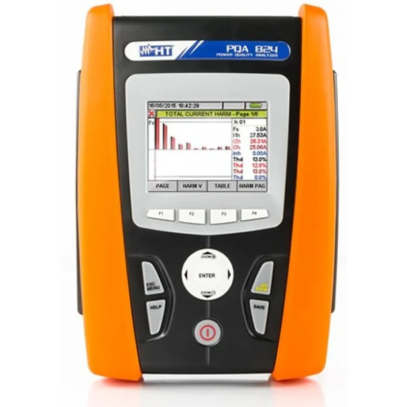 HT Instruments PQA824 [HV000824] Single And Three Phase Power Quality Analyzer 