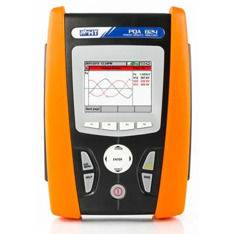 HT Instruments PQA824 [HV000824] Single And Three Phase Power Quality Analyzer 