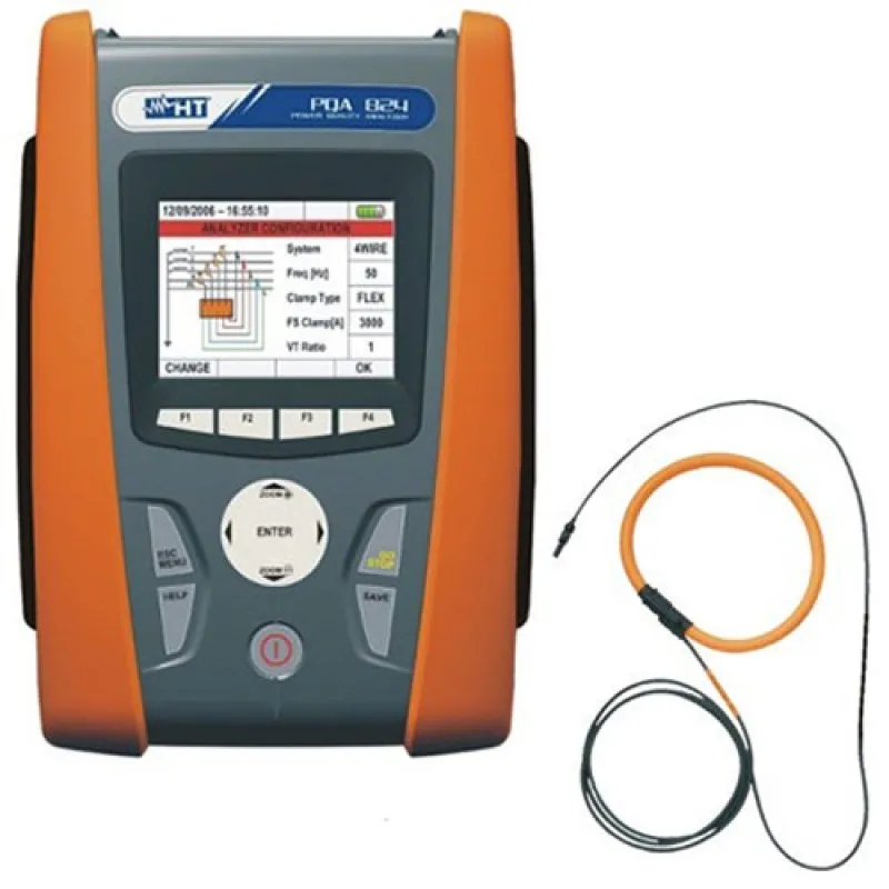 HT Instruments PQA824 [HV000824] Single And Three Phase Power Quality Analyzer 