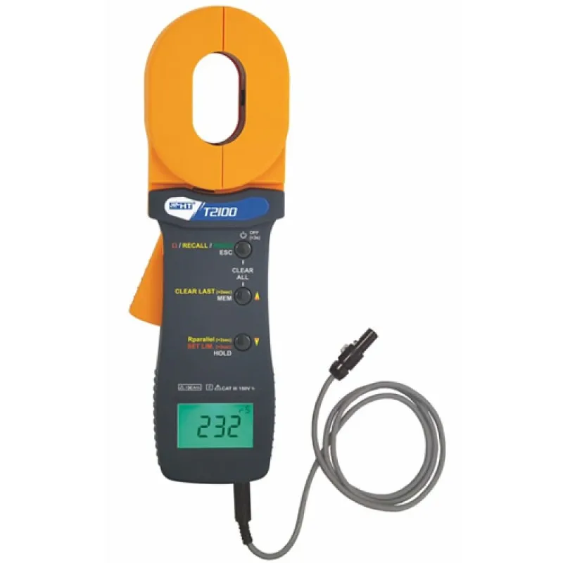 HT Instruments T2100 [HP002100] Earth Ground Clamp Meter with RS23