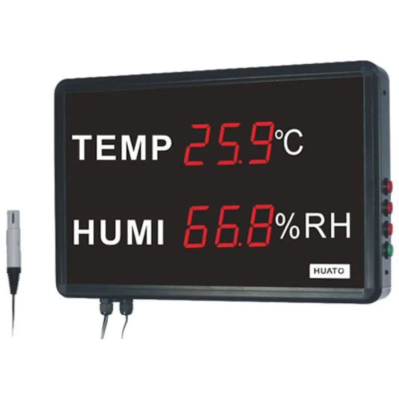 HUATO HE223C [HE223C] Large Digital LCD Temperature Humidity Tester Indoor Room Thermometer Hygrometer Meter 46000 Data Hold