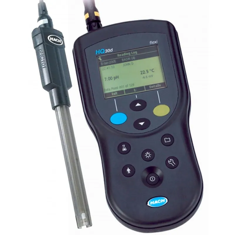 Hach HQ30D [HQ30D53103000] Portable pH-Meter with Gel pH Electrode, 3 m Cable