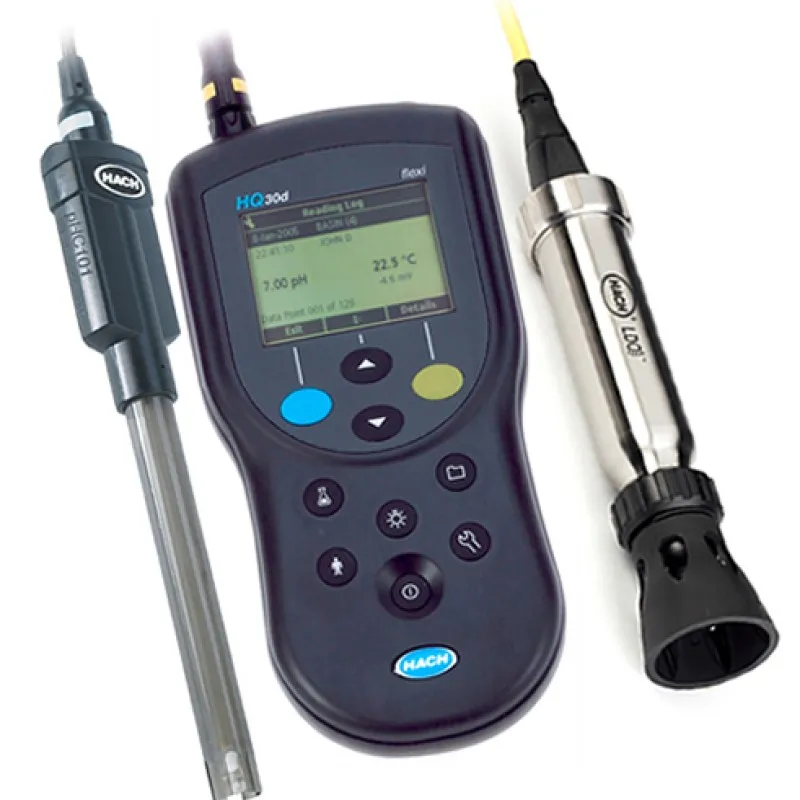 Hach HQ30D [HQ30D53101301] Portable pH and Dissolved Oxygen Meter with Gel pH Electrode and Luminescent DO Sensor, 1m Cable