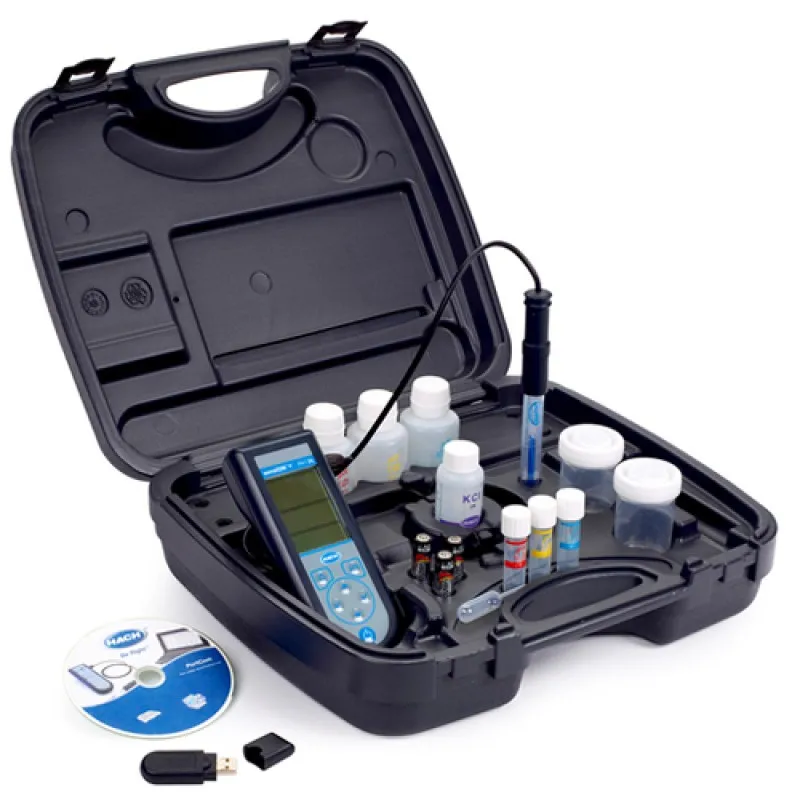 Hach sensION+ PH1 [LPV2552TDL.97.2] DL Portable pH Meter with Data Logger, Field Kit with Electrode