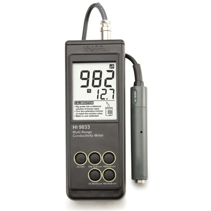 Hanna Instruments HI9033 Handheld Multi-Range Conductivity Meter