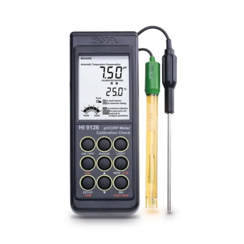 HANNA Instruments HI-9126 [HI9126] Waterproof Portable pH / mV Meter with CAL Check