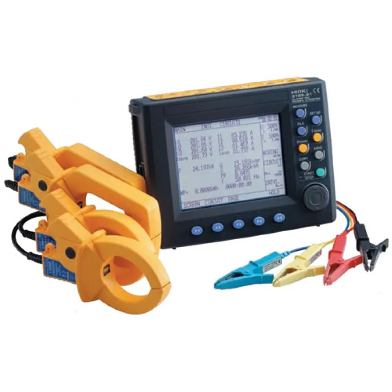 Hioki 3169 [3169-20-01/500] Power Quality Analyzer Kit with Three 500 AAC Clamp on Sensors