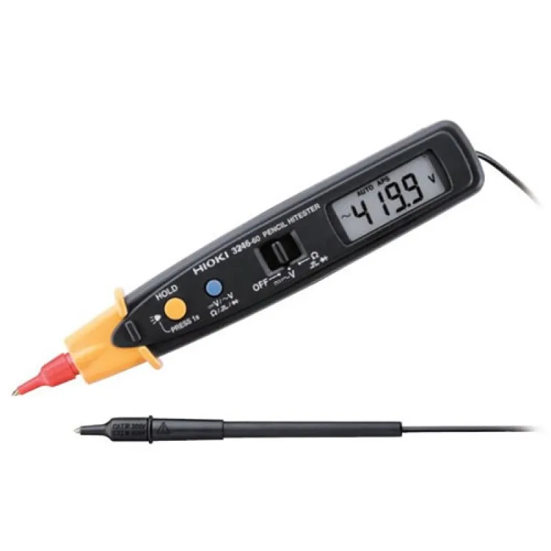 Hioki 3246-60 [3246-60] Pencil-Type Digital Multimeter, 600 V AC/DC with Resistance, Continuity & LED Light