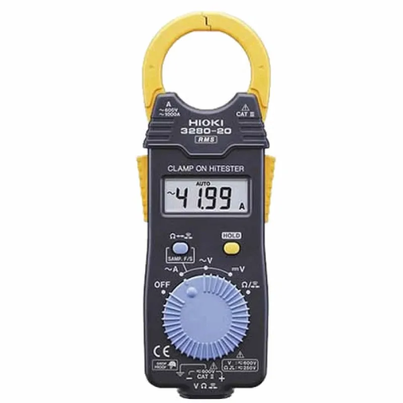Hioki 3280-20F True-RMS AC Clamp Meter, 600V/1000A with Resistance and Continuity
