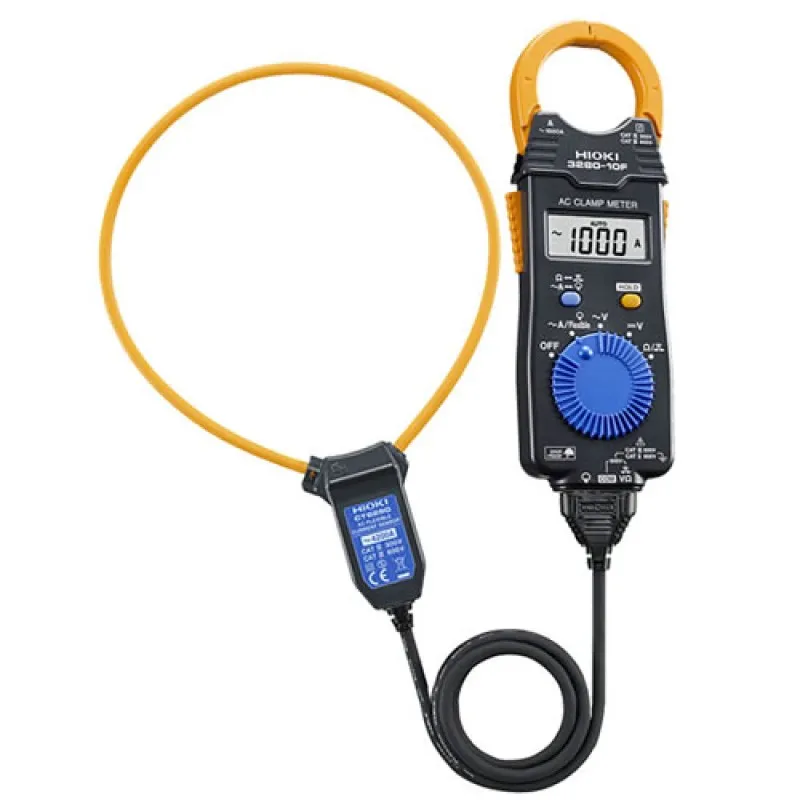 Hioki 3280-90F 600V/1000A TRMS AC Clamp Meter with Resistance, Continuity and CT6280 Current Sensor