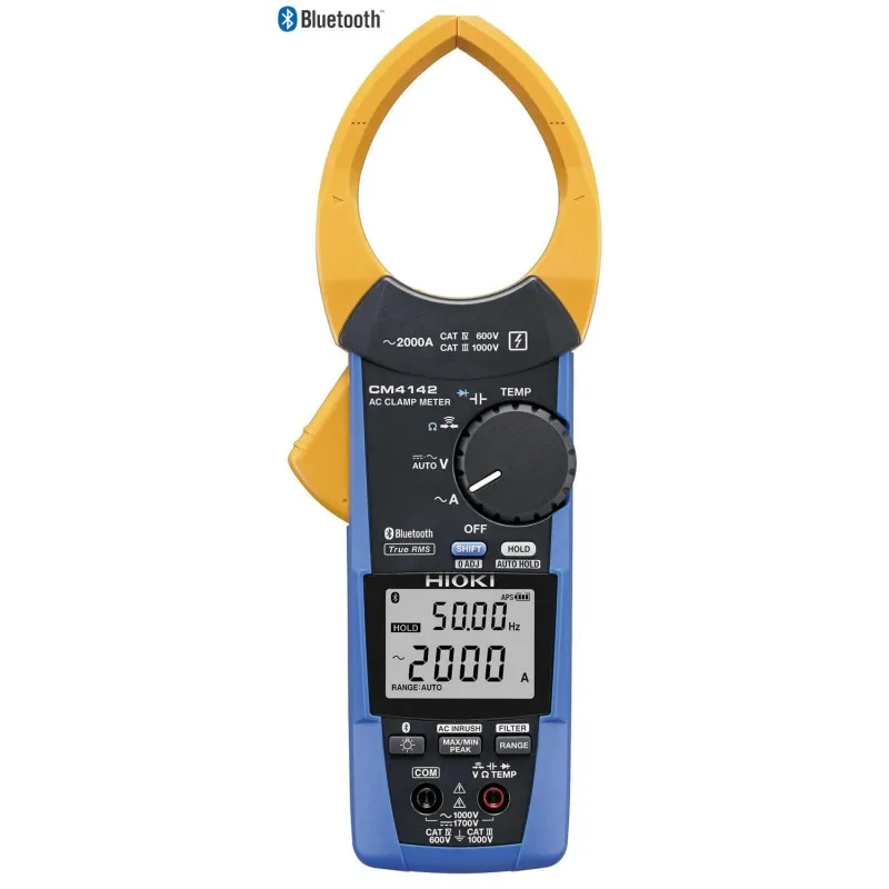 Hioki CM-4142 [CM4142] 2000A AC True-RMS Clamp Meter with Bluetooth