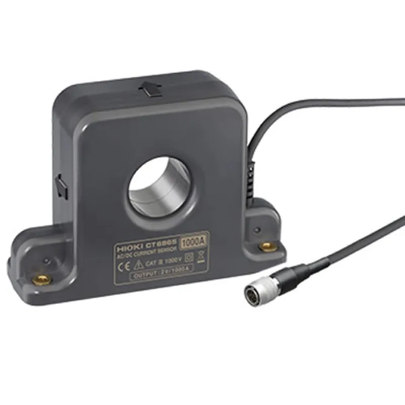 Hioki CT686505 [CT6865-05] 1000A AC/DC Current Sensor, Solid Core, with ME15W 12-Pin Adapter