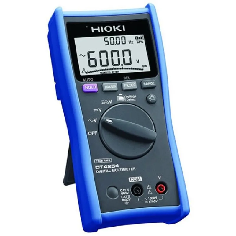 Hioki DT4200 [DT4254] True-RMS Digital Multimeter, 1000VAC/1700VDC, Voltage Measurement Only