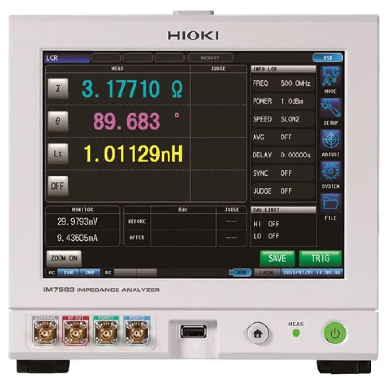 Hioki IM7580 [IM7583-02] Measurement Frequency Impedance Analyzer, 1MHz to 600MHz w/ 2m Connection Cable