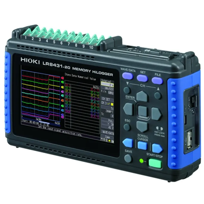Hioki LR8431-20 [LR8431-20] 10-Channel Portable Handheld Memory HiLogger