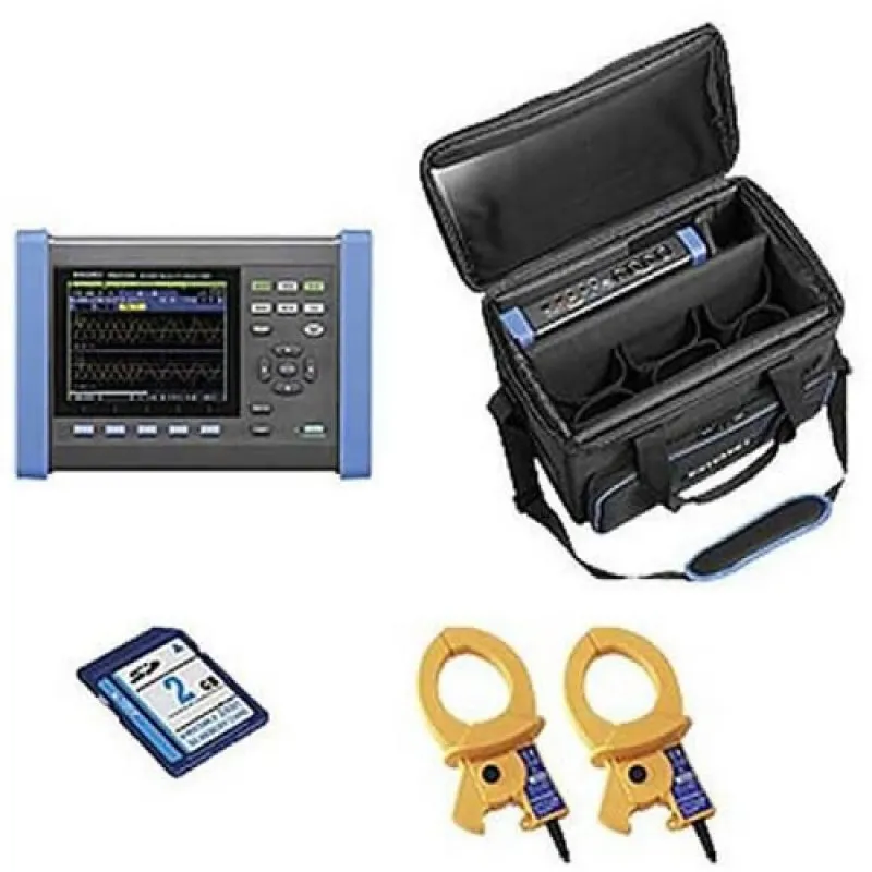 Hioki PQ3100 [PQ3100-91] Three Phase Power Quality Analyzer - 600 Amp Dual Clamp Kit