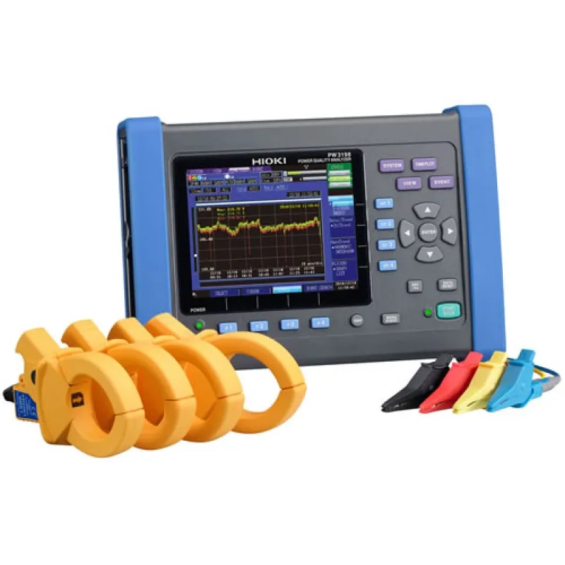 Hioki PW3198 [PW3198-01/500PRO] Power Quality Analyzer Kit with Three 500 AAC Clamp on Sensors