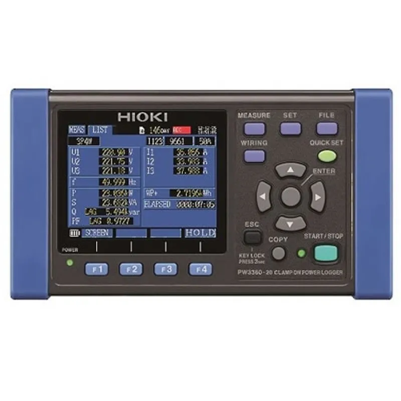 Hioki PW3360 [PW3360-21] Clamp-on Power Logger, 3-Phase 4-Wire Circuits with Harmonic Analysis