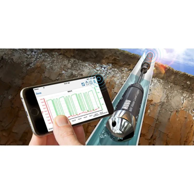 Onset HOBO MX2001-03-S [MX2001-03-S] Stainless Steel Bluetooth Water Level Sensor, 76m (250 ft.)