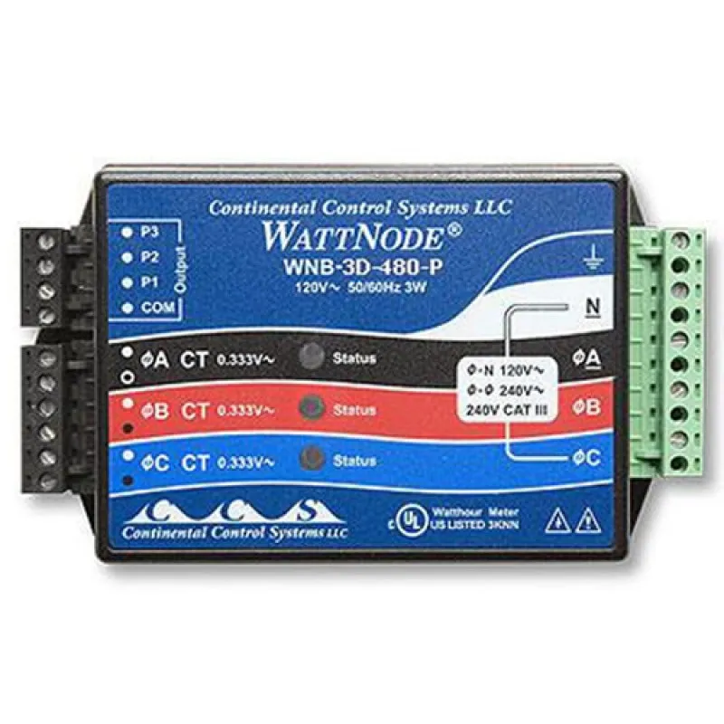 Onset HOBO T-WNB-3D-480 [T-WNB-3D-480] WattNode 480 VAC 3-phase Delta/Wye kWh Transducer Sensor