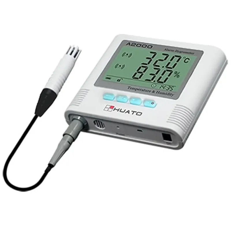 HUATO A2000 Series [A2000-EX] Sound & Light Alarm Hygro-thermometer with External sensor